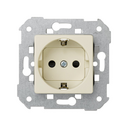 German socket outlet 16A 250V~ for hinged cover, safety device and screw terminal connection ivory Simon 31