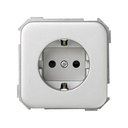 German socket outlet 16A 250V~ with safety device and screw terminal connection aluminium Simon 31