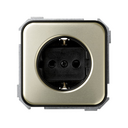 German socket outlet 16A 250V~ with safety device and screw terminal connection decorative brown Simon 31