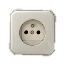 French socket outlet 16A 250V~ with safety device and screw terminal connection champagne Simon 31