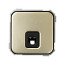 Telephone socket with 4 pins RJ11 decorative brown Simon 31