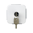 2-way push-button switch with key 5A 250V~ (key removable in rest position) and welding terminal connection system white Simon 31
