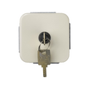 2-Way push-button switch with key 5A 250V~ (key removable in rest position) and welding terminal connection system ivory Simon 31