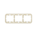 Thermoplastic frame for 3 elements ivory Simon 31