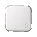 Push-button switch with light symbol 10A 250V~ and fast terminal connection system aluminium Simon 31
