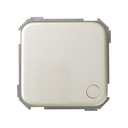 Neutral push-button switch 10AX 250V~ with housing for pictogram and fast terminal connection system champagne Simon 31