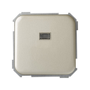 Neutral push-button switch 10A 250V~ with built-in light and fast terminal connection system champagne Simon 31 Play