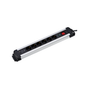 BASE MÚLTIPLE EXTRAPOWER 6 TOMAS 16A 250V~ + 2 USB ALUMINIO CON PROTECCIÓN Y CABLE 1,5 M H05VV-F 3G1,5MM² SIMON