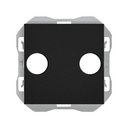 Cover for R-TV+SAT signal socket outlet matt black Simon 270