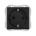 Schuko socket outlet 16A 250 V~ with screw terminal system matt black Simon 270