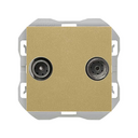 R/TV+SAT signal socket outlet intermediate gold Simon 270