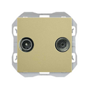 R/TV+SAT signal socket outlet intermediate bronze Simon 270