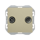 R/TV+SAT signal socket outlet end champagne Simon 270