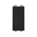 Single-pole switch 10AX 230V~ with narrow rocker and built-in pilot light matt black Simon 270