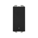 Neutral push-button switch 10AX 230V~ with slender rocker, built-in light and fast terminal connection system matt black Simon 270