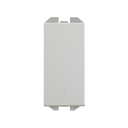 Cruzamiento pulsante 10AX 230V~ de tecla estrecha con sistema de embornamiento rápido aluminio Simon 270