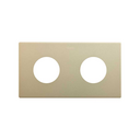 Minimal aesthetic frame for CLEAN Schuko socket outlet for 2 elements champagne Simon 270