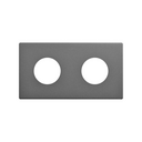 Minimal aesthetic frame for CLEAN Schuko socket outlet for 2 elements titanium Simon 270