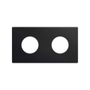 Minimal aesthetic frame for CLEAN Schuko socket outlet for 2 elements matt black Simon 270