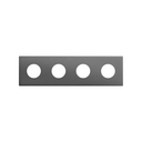 Minimal aesthetic frame for CLEAN Schuko socket outlet for 4 elements titanium Simon 270