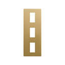 Minimal aesthetic vertical frame for 3 elements gold Simon 270