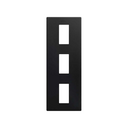 Minimal aesthetic vertical frame for 3 elements matt black Simon 270