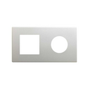 Frame composed of 1 element and 1 minimal aesthetic for CLEAN Schuko socket outlet aluminium Simon 270