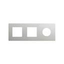 Frame composed of 2 elements and 1 minimal aesthetic for CLEAN Schuko socket outlet aluminium Simon 270