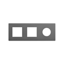Frame composed of 2 elements and 1 minimal aesthetic for CLEAN Schuko socket outlet titanium Simon 270