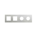 Frame composed of 2 elements and 2 minimal aesthetic for CLEAN Schuko socket outlet aluminium Simon 270