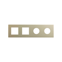 Frame composed of 2 elements and 2 minimal aesthetic for CLEAN Schuko socket outlet champagne Simon 270