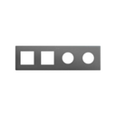 Frame composed of 2 elements and 2 minimal aesthetic for CLEAN Schuko socket outlet titanium Simon 270
