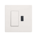 Monobloc kit for 1 element with 1 push-button switch and 1 USB charger 2.1A white Simon 270