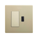 Monobloc kit for 1 element with 1 push-button switch and 1 USB charger 2.1A champagne Simon 270