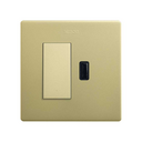 Monobloc kit for 1 element with 1 push-button switch and 1 USB charger 2.1A bronze Simon 270