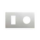 Minimal aesthetic frame for 2 elements for 1 CLEAN Schuko socket outlet aluminium Simon 270