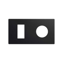 Minimal aesthetic frame for 2 elements for 1 CLEAN Schuko socket outlet matt black Simon 270