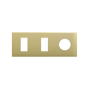 Minimal aesthetic frame for 3 elements with 2 narrow CLEAN Schuko socket outlet modules bronze Simon 270