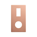 Minimal aesthetic vertical frame for 1 element and 1 CLEAN Schuko socket outlet copper Simon 270