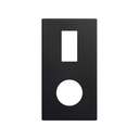 Minimal aesthetic vertical frame for 1 element and 1 CLEAN Schuko socket outlet matt black Simon 270