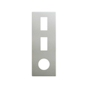 Minimal aesthetic vertical frame for 2 elements and 1 CLEAN Schuko socket outlet aluminium Simon 270
