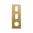 Minimal aesthetic vertical frame for 2 elements and 1 CLEAN Schuko socket outlet gold Simon 270