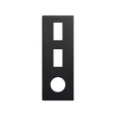 Minimal aesthetic vertical frame for 2 elements and 1 CLEAN Schuko socket outlet matt black Simon 270