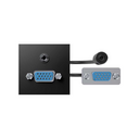 Модуль VGA + Mini-Jack проходной черного цвета Simon 400