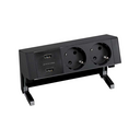 Kit complet avec chargeur 2xUSB et 2 schukos noir S400 Top