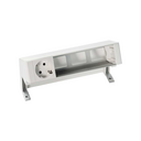 Customisable set with 1 schuko socket outlet and 3 empty elements white S400 Top