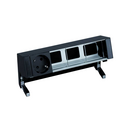 Customisable set with 1 schuko socket outlet and 3 empty elements black S400 Top