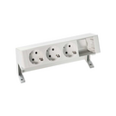 Kit personnalisable avec 3 prises schuko et 1 élément vide blanc S400 Top