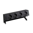 Complete set with 4 schuko socket outlets black S400 Top