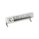 Customisable set with 1 schuko socket outlet and 4 empty elements white S400 Top